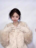 雪倫朵手套女秋冬保暖可觸屏加絨防寒氣質高級感棉手套防風騎行護手手套 米白色 曬單實拍圖