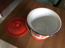 歐麗家帶提手搪瓷痰盂高腳痰盂 兒童坐便桶 成人馬桶坐便器孕婦老人尿桶尿盆 口徑26cm帶防滑圈 曬單實(shí)拍圖