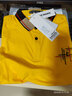 漢角 男士短袖t恤夏季純棉翻領(lǐng)休閑有帶領(lǐng)上衣服青年印花polo打底衫男 黃色 2XL/180【135-150斤穿】 曬單實(shí)拍圖
