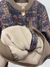 俞兆林（YUZHAOLIN）中老年女裝秋冬毛衣外套2025新款媽媽裝春秋套裝老太太老年人衣服 FX25664 藍(lán)色加絨（上衣） XL  建議85-105斤 曬單實(shí)拍圖