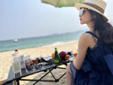 櫪野草帽女夏海邊遮陽防曬平頂帽鏤空編制網(wǎng)眼帽子大頭圍男禮帽沙灘帽 米色咖帶 常規(guī)碼M55-57.5CM 曬單實(shí)拍圖