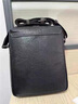 曼尼瓊詩(shī)（VUNIQSON）高檔真皮單肩包男韓版商務(wù)休閑男士斜挎包包大容量潮流背包 款式一黑色 曬單實(shí)拍圖