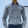 皮爾卡丹（pierre cardin）格子男士襯衫修身刺繡秋季免燙抗皺彈力新款秋裝男襯針織 2226黑色襯衫 M 建議80-100斤穿 曬單實拍圖