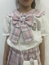 G.duck女童連衣裙夏裝2024新款洋氣夏裝jk套裝夏款小學(xué)生學(xué)院風(fēng)裙子夏天 粉色+包包 140 cm 曬單實(shí)拍圖
