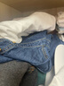 伊芙麗（eifini）蔣欣代言【爆款延續】復古藍色牛仔襯衣女通勤女裝外套 黑色 M 110-125斤 曬單實(shí)拍圖