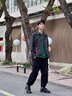 浩術(shù)牛仔外套男春秋季加厚寬松潮牌耐臟耐磨多口袋工裝夾克男上衣 8008灰色 XL 曬單實(shí)拍圖