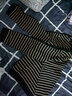萱戀菲條紋t恤女含棉夏裝短袖寬松女裝夏季2023新款中年女裝寬松上衣 903駝黑條紋 3XL 建議125-140斤 曬單實(shí)拍圖