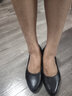 奧康女鞋休閑淺口女士職業(yè)ol工作皮鞋女尖頭單鞋舒適粗跟女鞋 黑色1216211001N 37 曬單實(shí)拍圖
