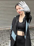 蘇木佰（SOMUBAY）冰絲女式薄款防曬手套女開車電動(dòng)摩托車釣魚防紫外線防滑透氣手套 氣質(zhì)灰【漏二指翻蓋-防滑】 曬單實(shí)拍圖