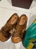 木林森涼鞋沙灘鞋戶(hù)外休閑鞋真皮牛筋底防滑兩用中年涼拖鞋軟底軟皮涼鞋 MLS97661【卡其色】 41 曬單實(shí)拍圖