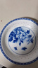 LICHEN景德鎮(zhèn)青花玲瓏瓷器深盤碟子陶瓷菜盤釉下彩中式餐具高溫瓷優(yōu)級(jí)品 牡丹花8英寸 1個(gè) 20.5cm 曬單實(shí)拍圖