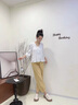 雅黛絲薇休閑褲女夏季2025新款女搭配兩件套穿搭衣服小香風(fēng)小個(gè)子網(wǎng)紅套裝 襯衫+卡其褲子 M 曬單實(shí)拍圖