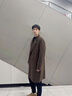 callisto卡利斯特【雙排扣 手工雙面羊毛大衣】秋冬男中長(cháng)款呢子外套保暖 咖啡色 2XL （54碼） 曬單實(shí)拍圖