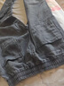爵少（JUESHAO）春秋松緊腰工裝牛仔褲男士潮痞帥寬松百搭束腳抽繩哈倫褲休閑長(cháng)褲 D510 灰色 M 曬單實(shí)拍圖