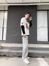 歌樸偉直筒運(yùn)動(dòng)褲子男秋冬季加絨加厚寬松直筒華棉休閑褲春款長(zhǎng)衛(wèi)褲 ZH00黑色+灰色 常規(guī) （倆件裝） 2XL（建議140-155斤） 曬單實(shí)拍圖