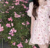 韓芯漫甜美碎花小個(gè)子連衣裙夏季新款收腰顯瘦在逃公主風(fēng)蓬蓬短裙子 圖片色 均碼 (可備注碼數(shù)) 曬單實(shí)拍圖