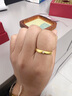 傳呈福盈圓滿(mǎn) 999足金鉆石戒指 古法黃金鉆戒結婚對戒 【14號】金重7.62克【現貨】 曬單實(shí)拍圖