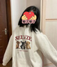 妙奕嘉加絨衛(wèi)衣女秋冬女士潮流連帽灰色外套衣服女裝秋季保暖上衣女學(xué)生 灰色百搭狗狗連帽衛(wèi)衣【加絨】 M 【建議75-95斤】 曬單實拍圖