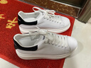 百狄（BYETIVE）情侶鞋小白鞋男女低幫板鞋男韓版休閑運動(dòng)鞋男透氣厚底增高鞋子男 白色男款 41皮鞋碼=42運動(dòng)鞋 曬單實(shí)拍圖