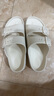 U·B·Z勃肯拖鞋外穿女夏季2026新款厚底男涼拖休閑平底沙灘一腳蹬涼鞋 象牙白（厚底3CM） 38 曬單實(shí)拍圖