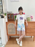 NICKYBABY女童運動短褲夏季2025新款女孩褲子網(wǎng)眼冰絲褲薄款兒童透氣速干褲 18441橘粉色 120 cm 曬單實拍圖