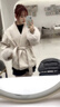 芬伶2024秋冬新款外W貿(mào)剪標(biāo)毛呢羊絨羊毛大衣女短款雙面呢小個(gè)子外套 杏色（送腰帶） M 建議100-110斤 曬單實(shí)拍圖