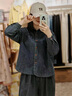 衣典零一（LEDIALYI）牛仔兩件套裝女2025春秋季新款中年休閑高級(jí)感洋氣質(zhì)寬松闊腿褲子 淺藍(lán)色 M （建議100-115斤） 曬單實(shí)拍圖