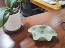 娑娜依新中式中國風(fēng)復古陶瓷香皂盒肥皂盒創(chuàng  )意可瀝水陶瓷手工皂碟造型 帶釉富貴綠 曬單實(shí)拍圖