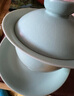 豐陶張生 汝窯三才蓋碗汝瓷茶碗普洱茶蓋碗鐵觀(guān)音紅茶茶具可養可開(kāi)片 曬單實(shí)拍圖