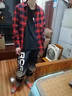 花花公子（PLAYBOY） 格子襯衫男士春秋新款潮流免燙休閑長(cháng)袖男士時(shí)尚百搭帥氣外套男 867紅色 M 曬單實(shí)拍圖