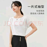 尚都比拉洋氣時(shí)髦短袖雪紡衫女2025新款夏季女裝顯瘦百搭高級(jí)感上衣 白色 L 曬單實(shí)拍圖