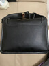 Colrtn Kwecr  男士單肩包大容量真牛皮斜挎包時(shí)尚休閑郵差包商務(wù)奢侈品男包 黑色28*22*8（10英寸） 曬單實(shí)拍圖