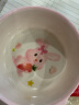 五和（WUHE）儿童碗餐具套装宝宝碗勺卡通碗勺家用吃饭辅食碗小猪佩奇汤饭碗 粉兔（单柄碗+勺) 实拍图