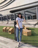 皮爾卡丹（pierre cardin）淺色直筒牛仔褲女秋天薄款2025年新款秋小個子八分九分修身煙管褲 （單件裝）復古藍八分煙管褲（夏 25 曬單實拍圖