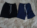 遙渠（YAO QU）短褲男夏天運動(dòng)5五分褲男士休閑中褲夏季寬松沙灘褲大褲衩潮 品質(zhì)黑+深海藏 M 曬單實(shí)拍圖