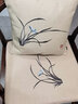 駱易家（Lorica）  禪意刺繡坐墊中式椅墊紅木沙發(fā)墊餐桌椅墊太師椅圈椅座墊茶椅墊 蕙質(zhì)蘭心-米黃【坐墊】 定制坐墊專用（歡迎聯(lián)系） 曬單實拍圖