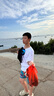 速浪雙層泳褲男士速干短褲健身游泳休閑防尷尬恐龍 侏羅紀(jì)公園 M 曬單實(shí)拍圖