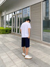 TOMMY HILFIGER【休閑運動(dòng)】夏季男裝簡(jiǎn)約百搭刺繡抽繩合身純色短褲78JA313 藏青色FAP L 曬單實(shí)拍圖