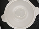 瓷秀源純白餐具創(chuàng  )意帶蓋湯盆湯鍋家用雙耳大碗大容量的湯碗陶瓷品鍋 雙耳品鍋2000ml 曬單實(shí)拍圖