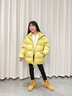 雅鹿2025新款洋氣兒童羽絨服男童女童寶寶中大童短款冬季加厚外套冬裝 黃色 160 曬單實拍圖