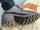 啄木鳥(niǎo)真皮高跟鞋女2026年新款單鞋皮鞋防滑厚底深口粗跟工作鞋 黑色單里 38 標準碼 曬單實(shí)拍圖