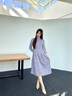 逸紅顔（E.Beauty）月竹挽 2025秋季新品提花新中式女裝禮服裙連衣裙 丁香紫 L 曬單實(shí)拍圖