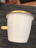 匠仙 德化羊脂玉白瓷陶瓷家用泡茶辦公室杯帶把個(gè)人水杯過(guò)濾帶蓋手工功夫茶具主人杯茶水分離手繪描金高檔 妙色清歡-文軒杯（黃金款） 曬單實(shí)拍圖