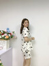 莫代爾 睡衣女2025年新款夏季薄款少女大碼公主風(fēng)短袖短褲夏天家居服套 (YSE) 女5703 2XL (建議身高175左右，體重135-155斤 曬單實(shí)拍圖