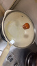 蒙德康日本麥飯石不粘沾鍋炒菜鍋家用電磁爐燃氣灶兩用煎炒小炒鍋具 皓月白系列炒鍋炒鍋(帶蓋款) 26cm 曬單實(shí)拍圖
