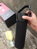 同優(yōu)男士玻璃杯一鍵開蓋車載水杯雙層高檔喝茶茶水分離保溫杯泡茶杯子 黑色玻璃杯 300ml 1只 曬單實拍圖