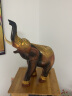 泰域 泰国进口实木大象摆件客厅酒柜装饰品办公室桌面摆设招财工艺品 12寸 鼻子向上 实拍图