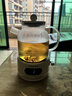 格立高全玻璃家用養(yǎng)生壺多功能煮茶器小型燒水壺辦公室恒溫煮茶壺電水壺0膠水純玻璃花茶壺 象牙白 1.2L 純玻璃【不帶濾網(wǎng)】 曬單實(shí)拍圖