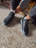 希慕馳（XIMUCHI）品牌 運動(dòng)休閑鞋男 秋冬季新款鞋子男休閑男鞋 免系帶增高老爹鞋 黑色單里 38 標準皮鞋尺碼 曬單實(shí)拍圖