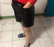 嵐玘短褲女外穿皮褲褲子春秋黑色熱褲2025年新款配靴子靴褲高腰百搭 黑色豎款荷包皮短褲 M 【80-100斤】 曬單實(shí)拍圖